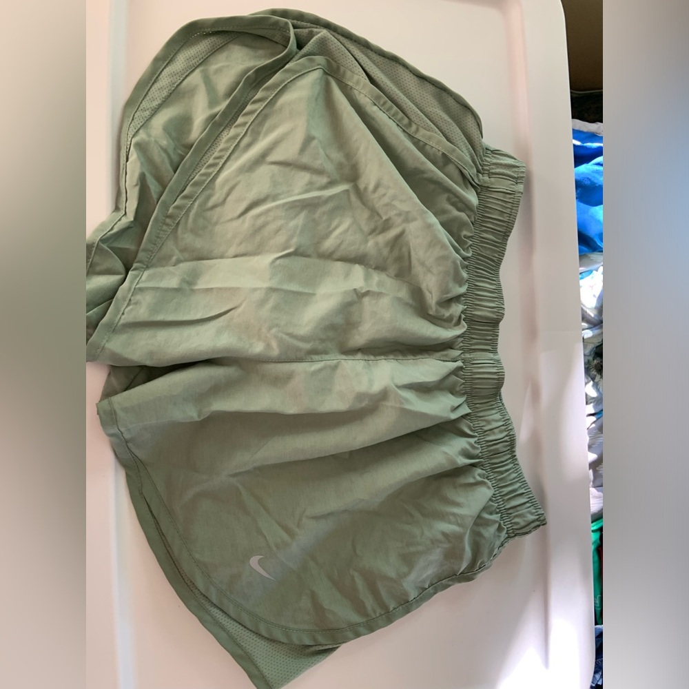 Green NIKE DRI FIT shorts